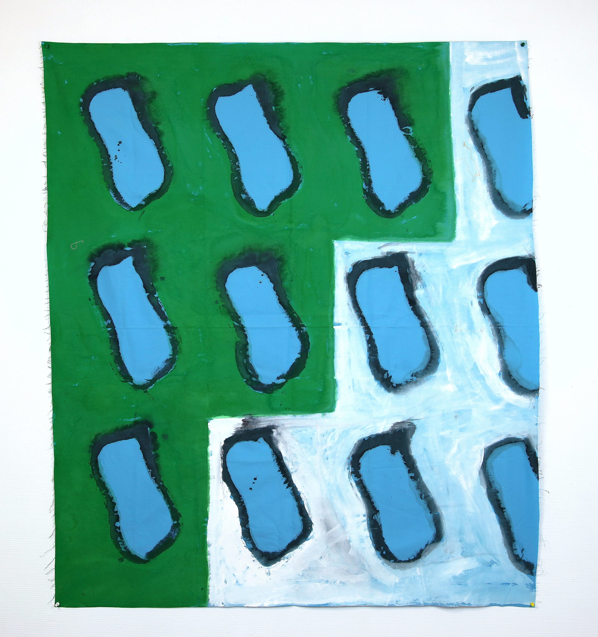 CLAUDE VIALLAT 2022-285, 2022 Acrylique sur tissu 148 x 129 cm