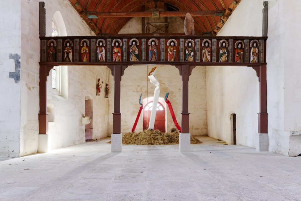 Bernard Pagès, "Les Trois Épis / The Three Spikes", 2017, chapelle Saint Adrien, Saint-Barthélémy, L'art dans les chapelles 2017