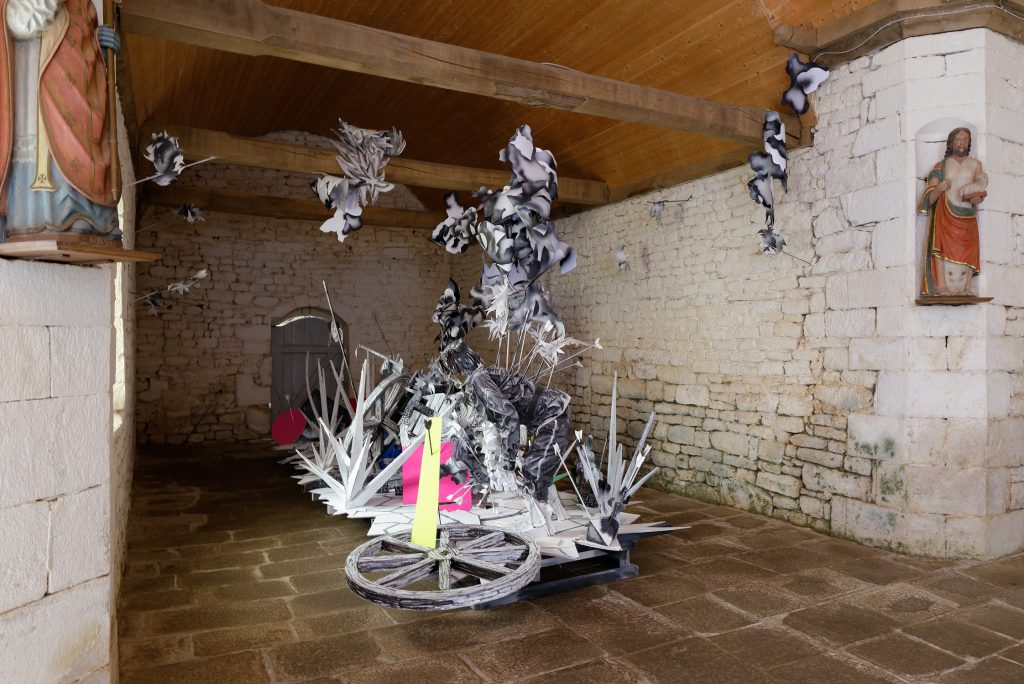Erwan Ballan, "La Défaite, hommage à Edwin Traurig (1870 - ?) / Defeat, A Tribute to Edwin Traurig (1870 - ?)", 2017, chapelle Saint Maldéoc, Locmeltro, Guern, L'art dans les chapelles 2017