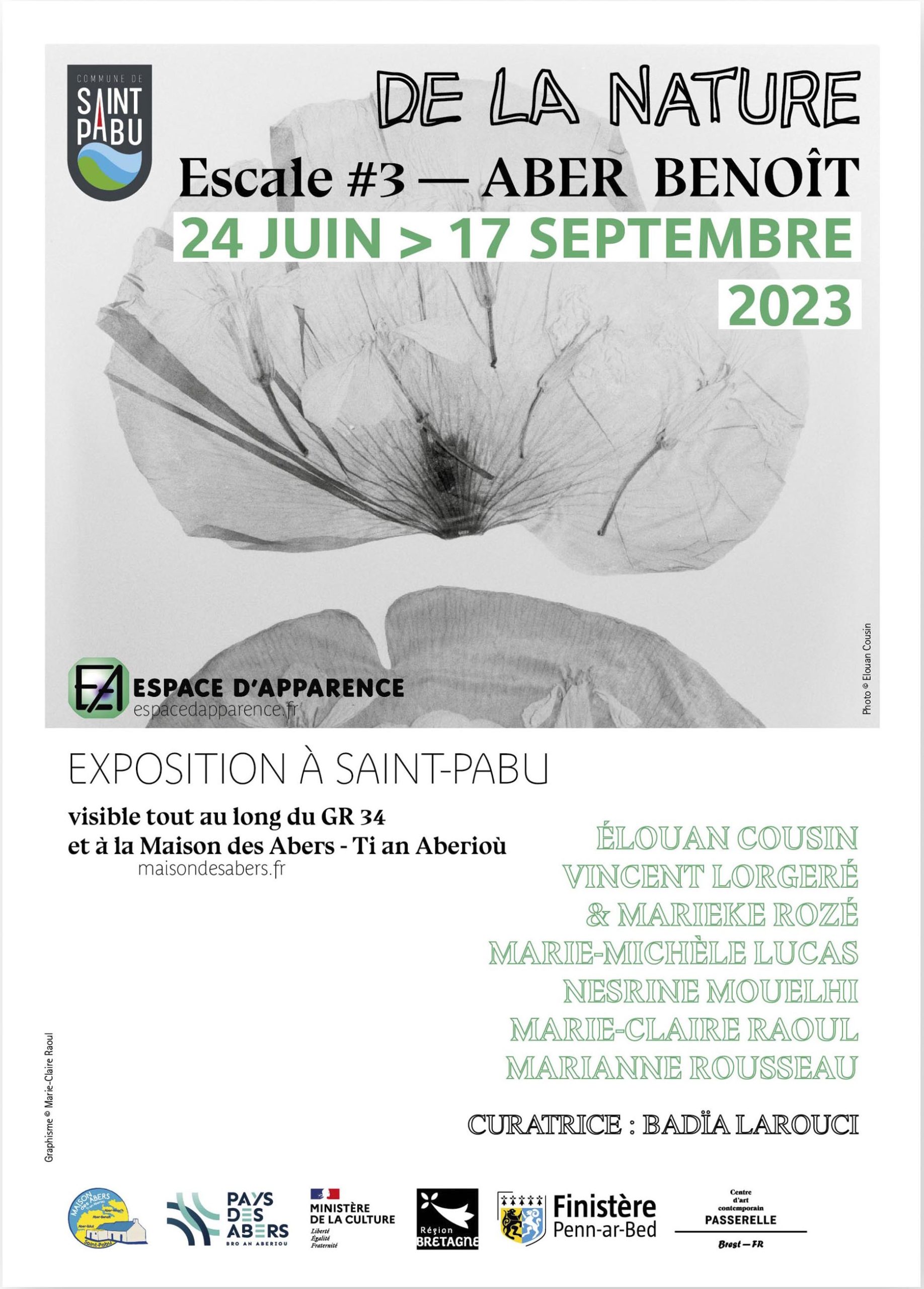 Affiche de l'exposition Escale #3 —Aber Benoît à Saint Pabu, été 2023
