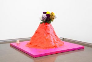 IreneVolcano, 2017, Polyurethane, acrylic, linen, resin, owers 96 x 154 x 156 cm © Erika Vogt